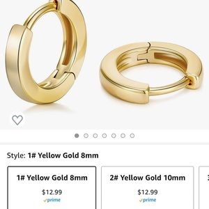 14k Gold plated hoop earrings